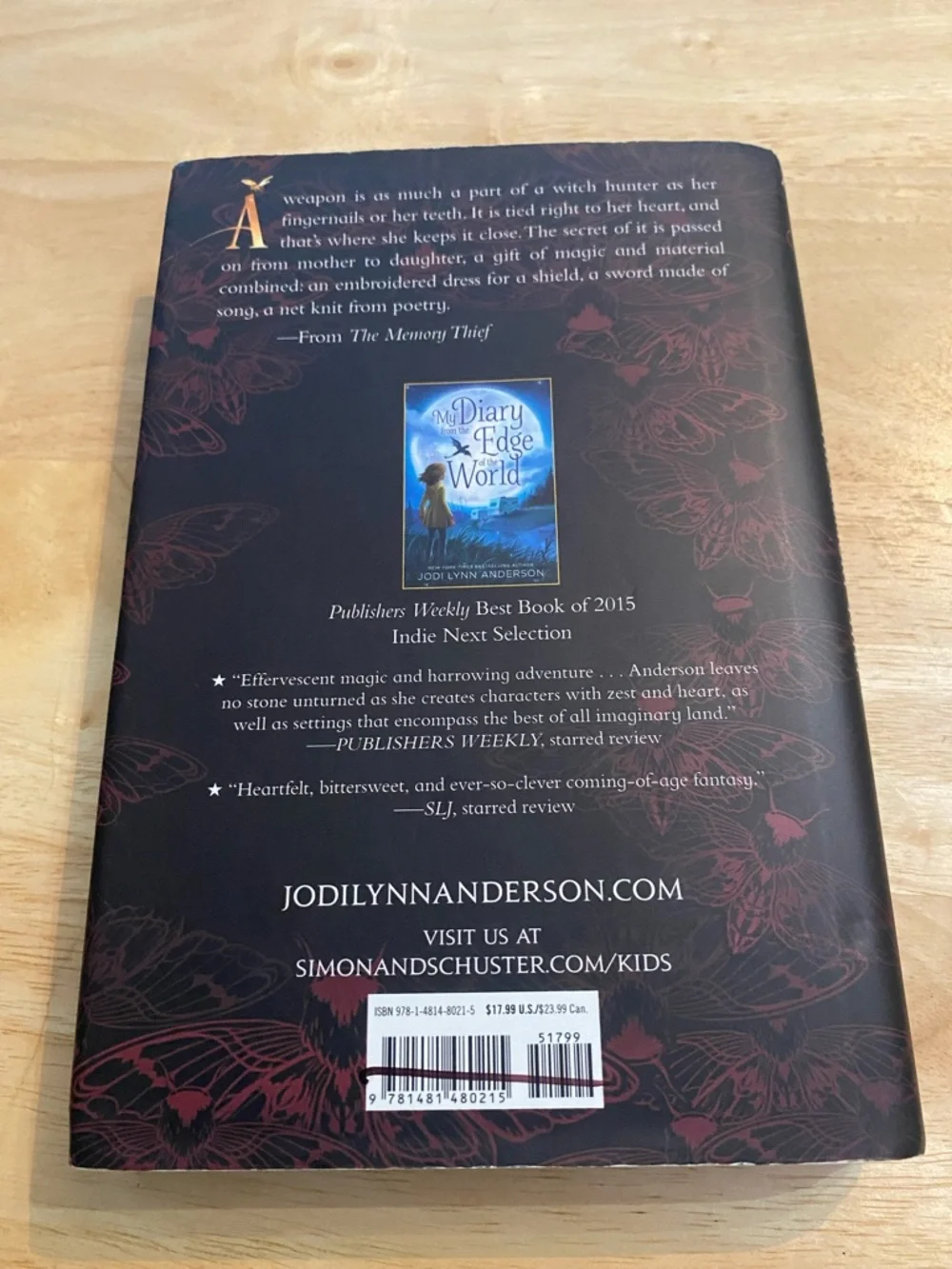 Thirteen Witches: The Memory Thief - Jodi Lynn Anderson Hardcover Book